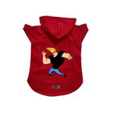 monopetz Kapişonlu Polar Sweatshirt Köpek Ve Kedi Kıyafeti & Elbisesi Kırmızı Johny Bravo S