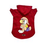 monopetz Kapişonlu Polar Sweatshirt Köpek ve Kedi Kıyafeti & Elbisesi Kırmızı Lola M