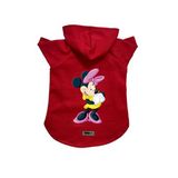 monopetz Kapişonlu Polar Sweatshirt Köpek ve Kedi Kıyafeti & Elbisesi Kırmızı Minnie M