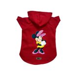 monopetz Kapişonlu Polar Sweatshirt Köpek ve Kedi Kıyafeti & Elbisesi Kırmızı Minnie S