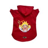 monopetz Kapişonlu Polar Sweatshirt Köpek ve Kedi Kıyafeti & Elbisesi Kırmızı Naruto M