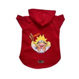 monopetz Kapişonlu Polar Sweatshirt Köpek ve Kedi Kıyafeti & Elbisesi Kırmızı Naruto XS