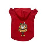 monopetz Kapişonlu Polar Sweatshirt Köpek ve Kedi Kıyafeti & Elbisesi - Kırmızı Pizza Baba S Beden