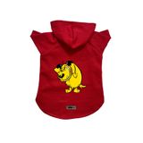 monopetz Kapişonlu Polar Sweatshirt Köpek ve Kedi Kıyafeti & Elbisesi Kırmızı Rabugento M