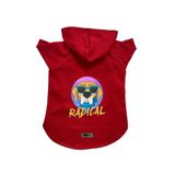 monopetz Kapişonlu Polar Sweatshirt Köpek ve Kedi Kıyafeti & Elbisesi Kırmızı Radical L