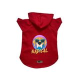 monopetz Kapişonlu Polar Sweatshirt Köpek ve Kedi Kıyafeti & Elbisesi Kırmızı Radical XL