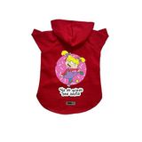 monopetz Kapişonlu Polar Sweatshirt Köpek ve Kedi Kıyafeti & Elbisesi Kırmızı Rugrats Angelica L