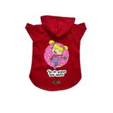 monopetz Kapişonlu Polar Sweatshirt Köpek ve Kedi Kıyafeti & Elbisesi Kırmızı Rugrats Angelica M