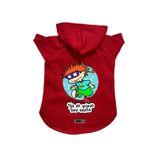 monopetz Kapişonlu Polar Sweatshirt Köpek ve Kedi Kıyafeti & Elbisesi Kırmızı Rugrats Carlitos M
