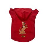 monopetz Kapişonlu Polar Sweatshirt Köpek ve Kedi Kıyafeti & Elbisesi - Kırmızı Scooby Doo XS Beden