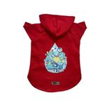 monopetz Kapişonlu Polar Sweatshirt Köpek ve Kedi Kıyafeti & Elbisesi Kırmızı Scuerou M