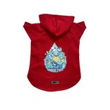 monopetz Kapişonlu Polar Sweatshirt Köpek ve Kedi Kıyafeti & Elbisesi Kırmızı Scuerou XS