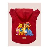 monopetz Kapişonlu Polar Sweatshirt Köpek ve Kedi Kıyafeti & Elbisesi - Kırmızı Winnie L Beden