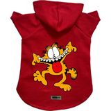 MonoPetz Kapişonlu Polar Sweatshirt Köpek ve Kedi Kıyafeti & Elbisesi - Kırmızı Yeni Garfield - M