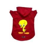 monopetz Kapişonlu Polar Sweatshirt Köpek Ve Kedi Kıyafeti & Elbisesi Kırmızı Yeni Tweety XL
