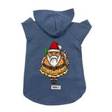 monopetz Kapişonlu Polar Sweatshirt Köpek ve Kedi Kıyafeti & Elbisesi - Lacivert Pizza Baba S Beden
