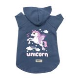 monopetz Kapişonlu Polar Sweatshirt Köpek ve Kedi Kıyafeti & Elbisesi - Lacivert Unicorn XL Beden