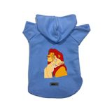 monopetz Kapişonlu Polar Sweatshirt Köpek Ve Kedi Kıyafeti & Elbisesi Mavi Aslan Kral L