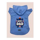 monopetz Kapişonlu Polar Sweatshirt Köpek ve Kedi Kıyafeti & Elbisesi - Mavi Best Dad XL Beden
