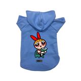 monopetz Kapişonlu Polar Sweatshirt Köpek ve Kedi Kıyafeti & Elbisesi Mavi Blossom M