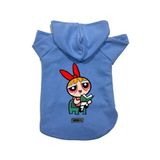 monopetz Kapişonlu Polar Sweatshirt Köpek ve Kedi Kıyafeti & Elbisesi Mavi Blossom XS