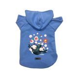 monopetz Kapişonlu Polar Sweatshirt Köpek ve Kedi Kıyafeti & Elbisesi - Mavi Boomb L Beden