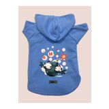 monopetz Kapişonlu Polar Sweatshirt Köpek ve Kedi Kıyafeti & Elbisesi - Mavi Boomb XS Beden