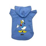 monopetz Kapişonlu Polar Sweatshirt Köpek Ve Kedi Kıyafeti & Elbisesi Mavi Donald XL