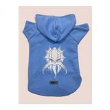 monopetz Kapişonlu Polar Sweatshirt Köpek ve Kedi Kıyafeti & Elbisesi - Mavi Flying Monster M Beden