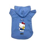 monopetz Kapişonlu Polar Sweatshirt Köpek Ve Kedi Kıyafeti & Elbisesi Mavi Hello Kitty M