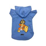 monopetz Kapişonlu Polar Sweatshirt Köpek ve Kedi Kıyafeti & Elbisesi Mavi Hong Kong M