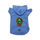 monopetz Kapişonlu Polar Sweatshirt Köpek ve Kedi Kıyafeti & Elbisesi Mavi Master Of The Snake M