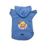 monopetz Kapişonlu Polar Sweatshirt Köpek ve Kedi Kıyafeti & Elbisesi Mavi Naruto XL