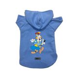 monopetz Kapişonlu Polar Sweatshirt Köpek ve Kedi Kıyafeti & Elbisesi Mavi Palyaço L