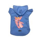 monopetz Kapişonlu Polar Sweatshirt Köpek Ve Kedi Kıyafeti & Elbisesi Mavi Pembe Panter L