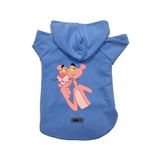 monopetz Kapişonlu Polar Sweatshirt Köpek Ve Kedi Kıyafeti & Elbisesi Mavi Pembe Panter XL