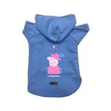 monopetz Kapişonlu Polar Sweatshirt Köpek ve Kedi Kıyafeti & Elbisesi Mavi Peppa Pig M
