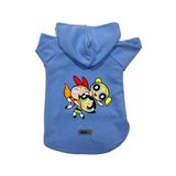 monopetz Kapişonlu Polar Sweatshirt Köpek Ve Kedi Kıyafeti & Elbisesi Mavi Power Puff Girls L