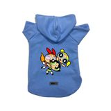 monopetz Kapişonlu Polar Sweatshirt Köpek Ve Kedi Kıyafeti & Elbisesi Mavi Power Puff Girls S