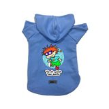 monopetz Kapişonlu Polar Sweatshirt Köpek ve Kedi Kıyafeti & Elbisesi Mavi Rugrats Carlitos XS