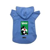 monopetz Kapişonlu Polar Sweatshirt Köpek ve Kedi Kıyafeti & Elbisesi Mavi Sylvester M