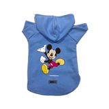 monopetz Kapişonlu Polar Sweatshirt Köpek ve Kedi Kıyafeti & Elbisesi Mavi Yeni Mickey S