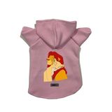 monopetz Kapişonlu Polar Sweatshirt Köpek Ve Kedi Kıyafeti & Elbisesi Pembe Aslan Kral L