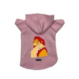 monopetz Kapişonlu Polar Sweatshirt Köpek Ve Kedi Kıyafeti & Elbisesi Pembe Aslan Kral XL