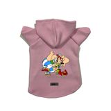 monopetz Kapişonlu Polar Sweatshirt Köpek ve Kedi Kıyafeti & Elbisesi Pembe Astrix Obelix S