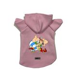 monopetz Kapişonlu Polar Sweatshirt Köpek ve Kedi Kıyafeti & Elbisesi Pembe Astrix Obelix XL