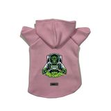 monopetz Kapişonlu Polar Sweatshirt Köpek Ve Kedi Kıyafeti & Elbisesi Pembe Astronot Frankenstein M