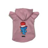 monopetz Kapişonlu Polar Sweatshirt Köpek ve Kedi Kıyafeti & Elbisesi Pembe Bear S