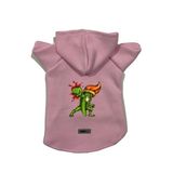 monopetz Kapişonlu Polar Sweatshirt Köpek Ve Kedi Kıyafeti & Elbisesi Pembe Brush Fighter M