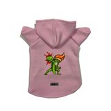 monopetz Kapişonlu Polar Sweatshirt Köpek Ve Kedi Kıyafeti & Elbisesi Pembe Brush Fighter S